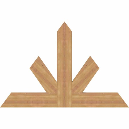 Ekena Millwork Saratoga Timber Gable Bracket, Western Red Cedar, 48"W x 32"H x 1 1/2"D x 5 1/2"F, 16/12 Pitch GBW048X32X0206SAR00SWR